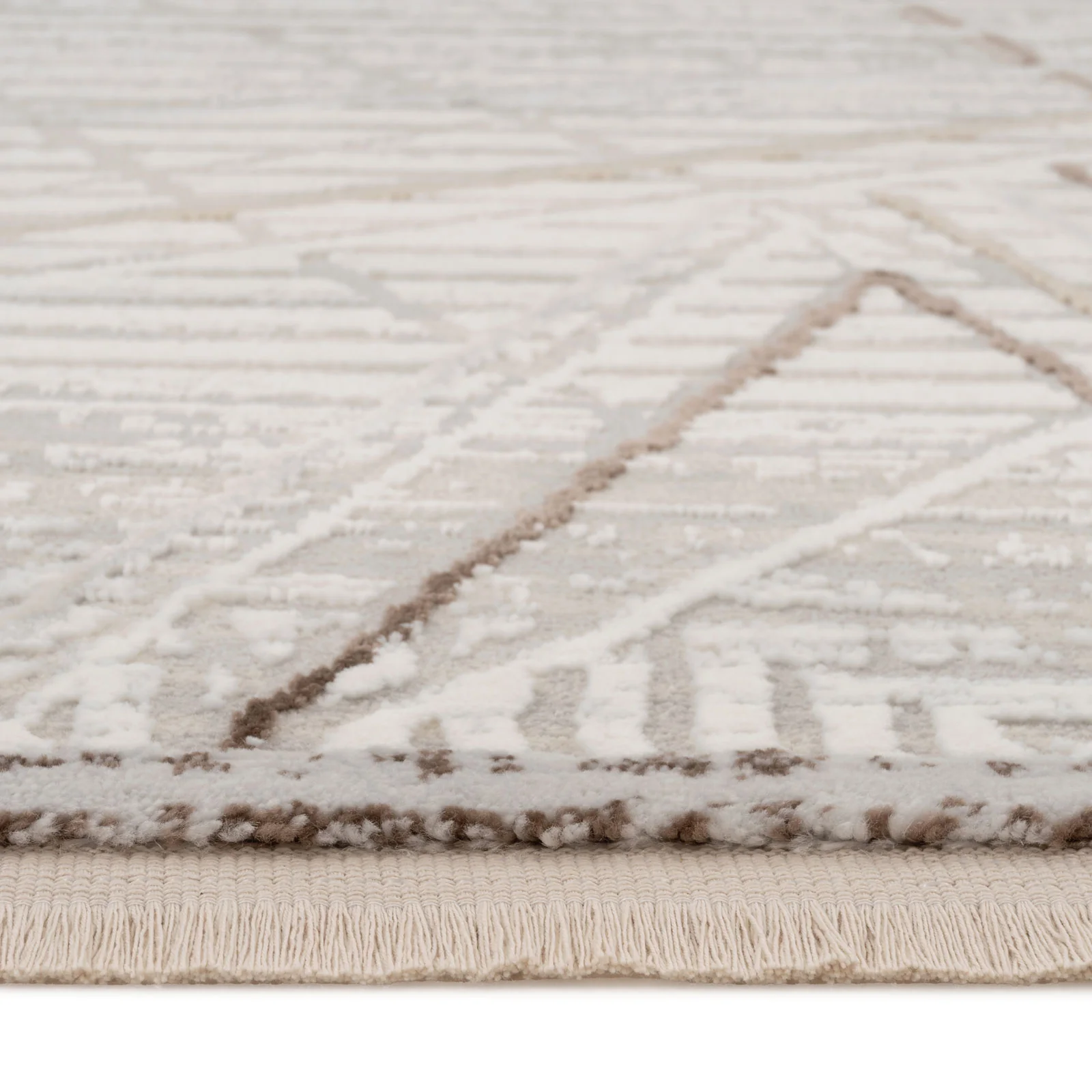 Abstract Linear Beige Rug - Jalo - Image 5