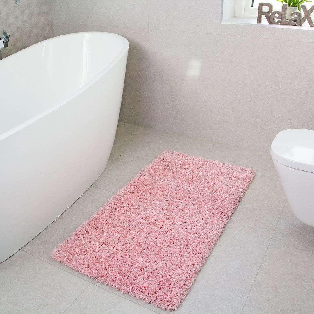 Baby Pink Shaggy Rug - Image 5
