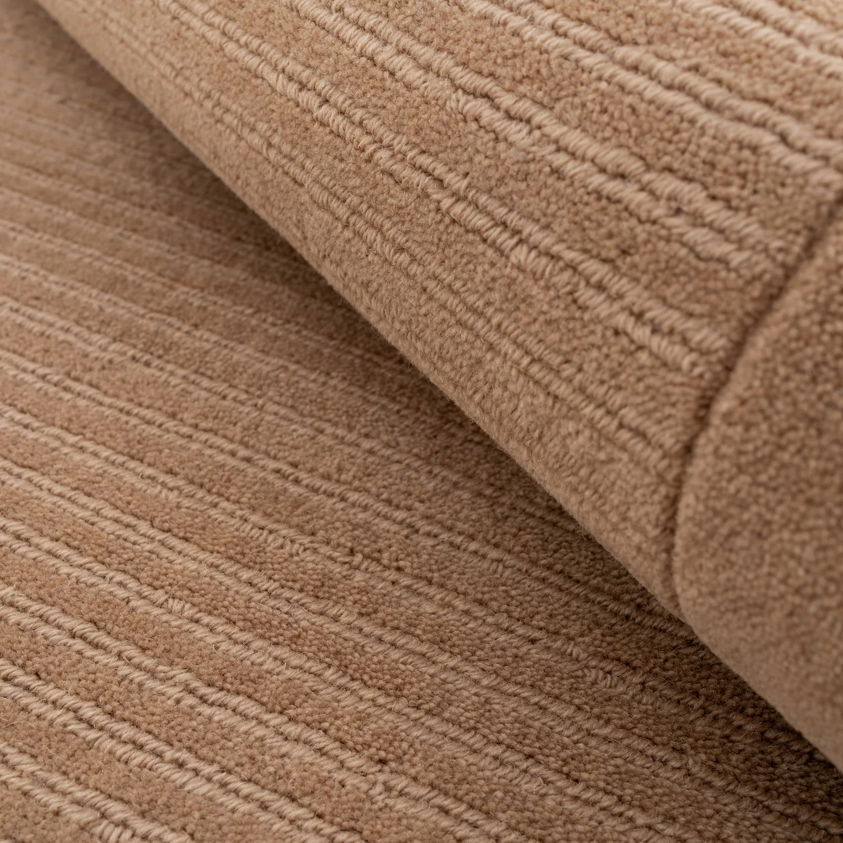 Beige Bordered Wool Rug - Olann Beige - Image 4