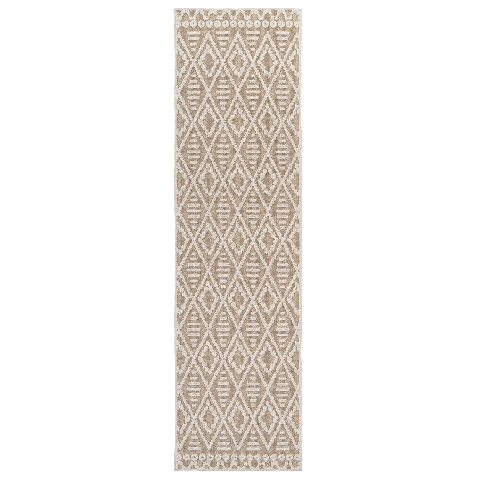 Beige Diamond Loop Pile Rug - Image 10