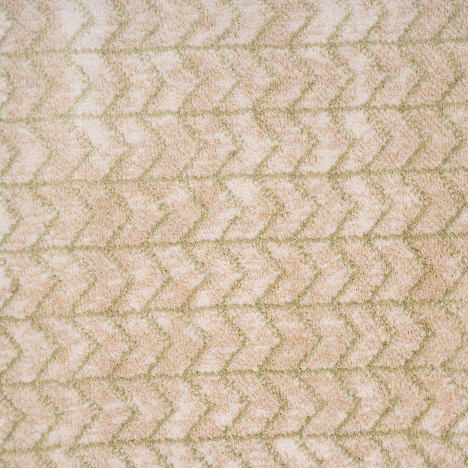 Beige Green Chevron Rug - Braided - Image 5