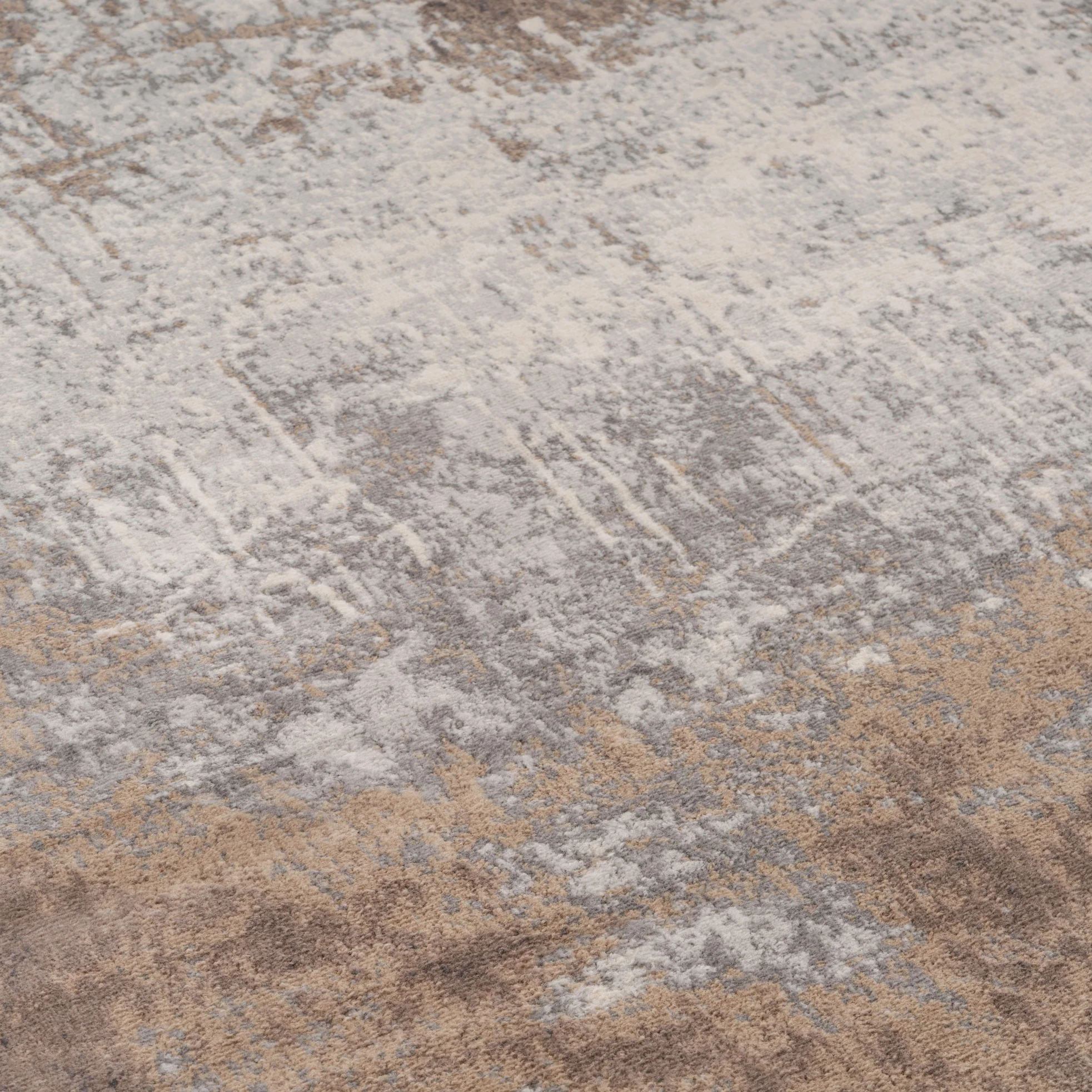 Beige Grey Distressed Area Rug - Image 6