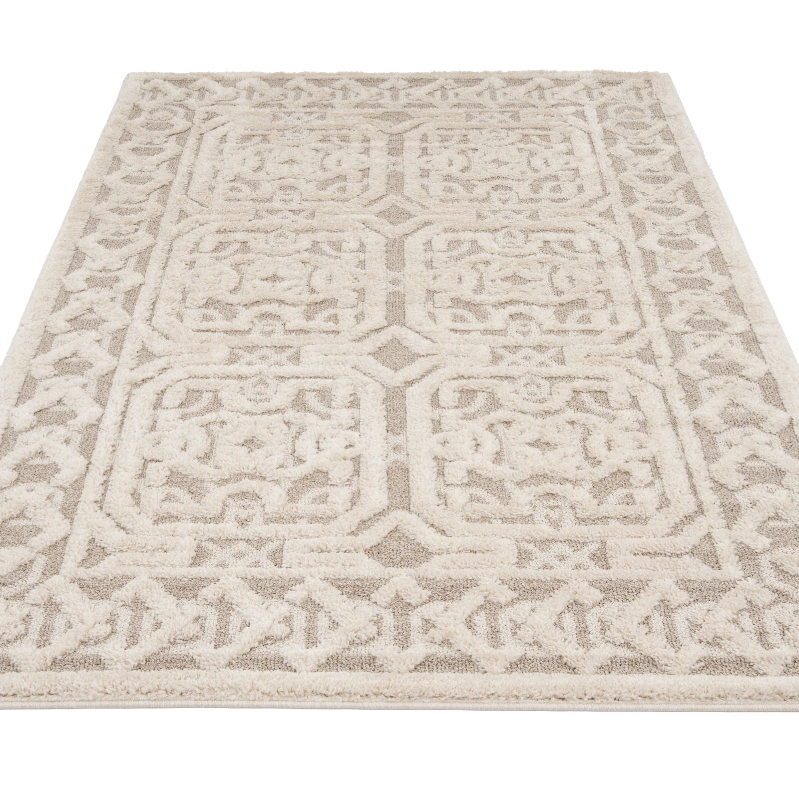 Beige White Heritage Rug - Meya - Image 4