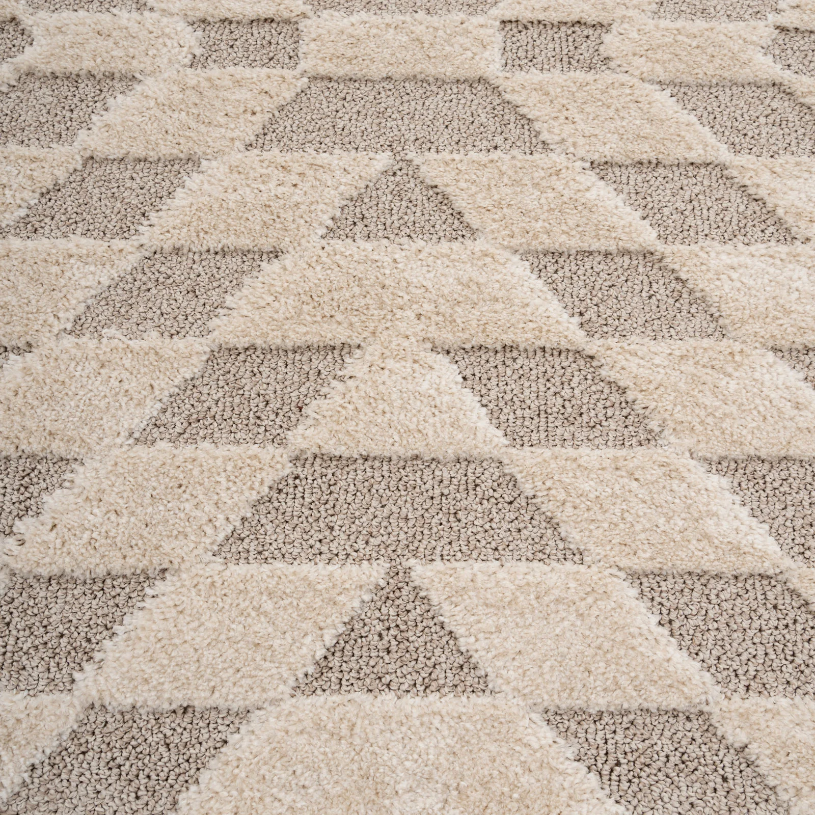 Beige White Rhombic Rug - Reva - Image 8