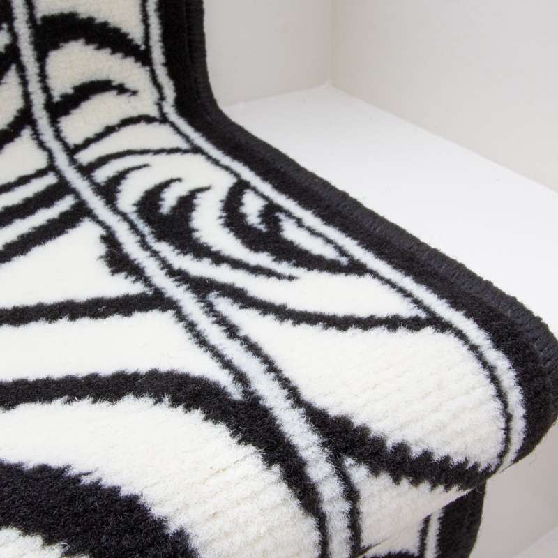 Black White Animal Print Stair Carpet Runner - Cut to Measure - Image 6