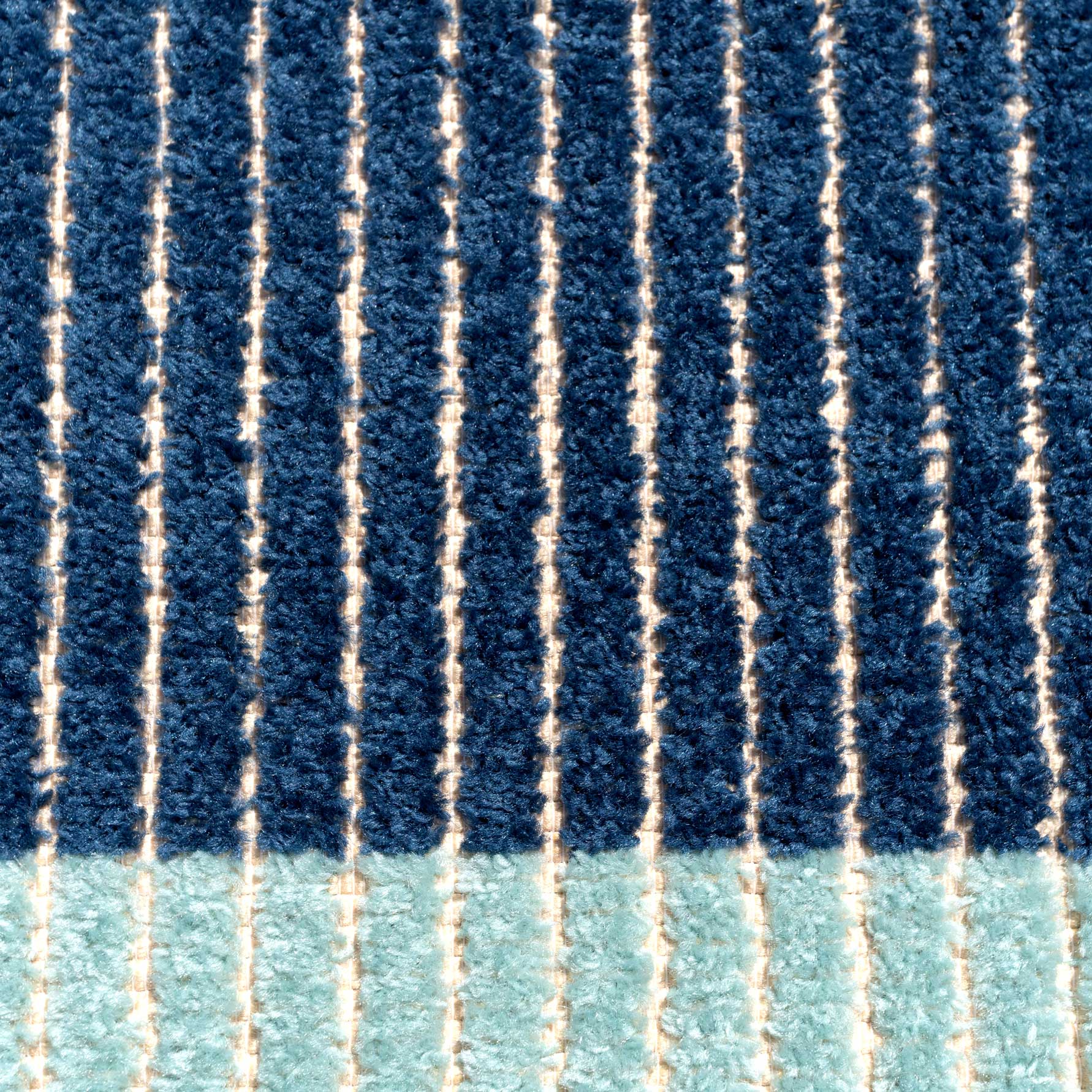 Blue Striped Indoor Outdoor Rug - Cordy - Image 6