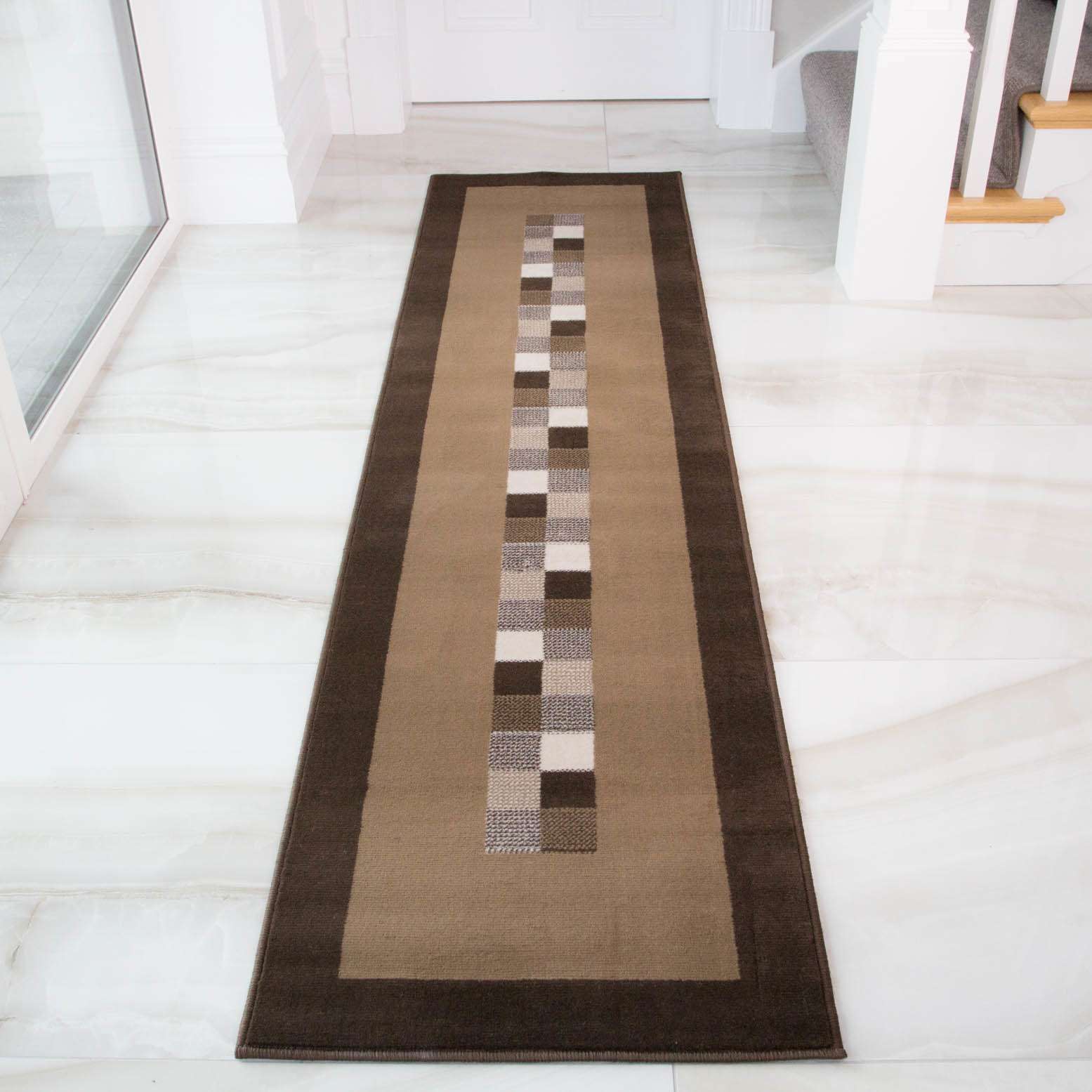Brown Living Room Geometric Rug - Image 3