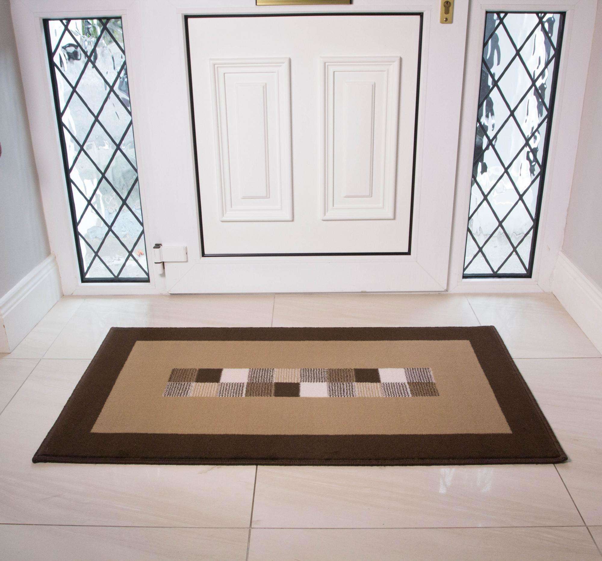 Brown Living Room Geometric Rug - Image 4