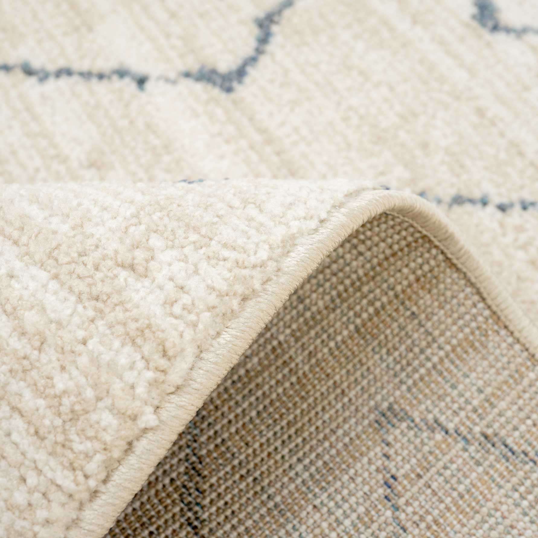 Cosy Soft Chevron Beige Moroccan Berber Bedroom Rug - Carlos - Image 5