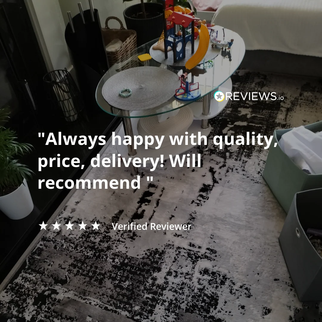 Distressed Abstract Grey Black Area Rug - Grace - Image 8