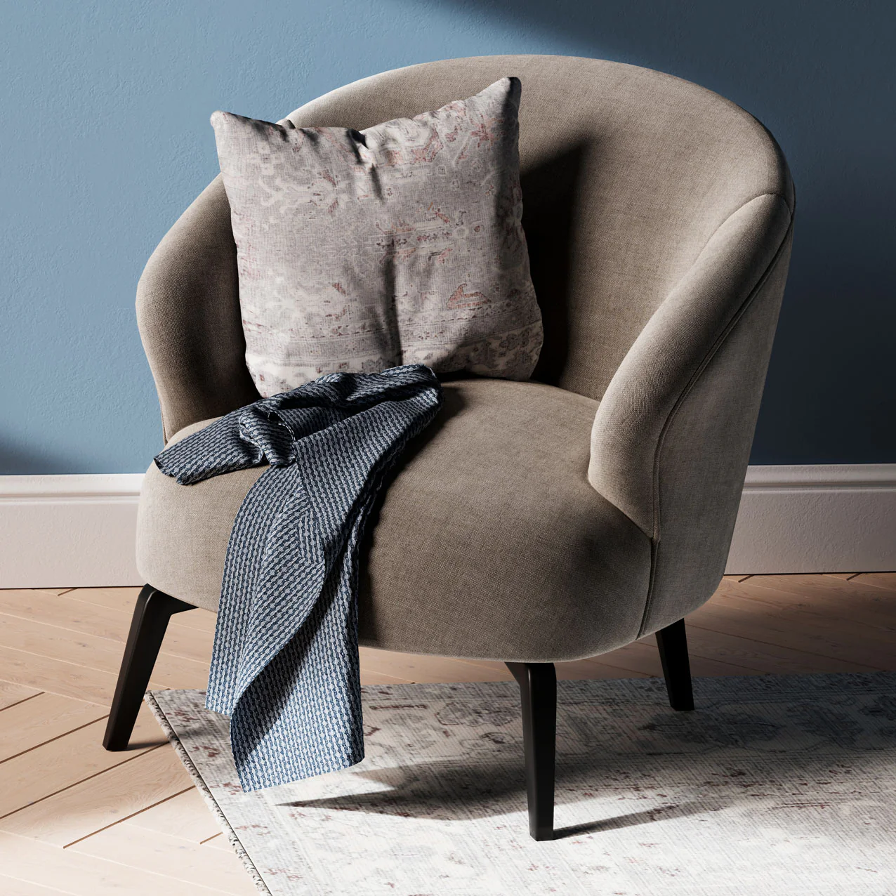 Distressed Grey Cushion Cover - Image 4