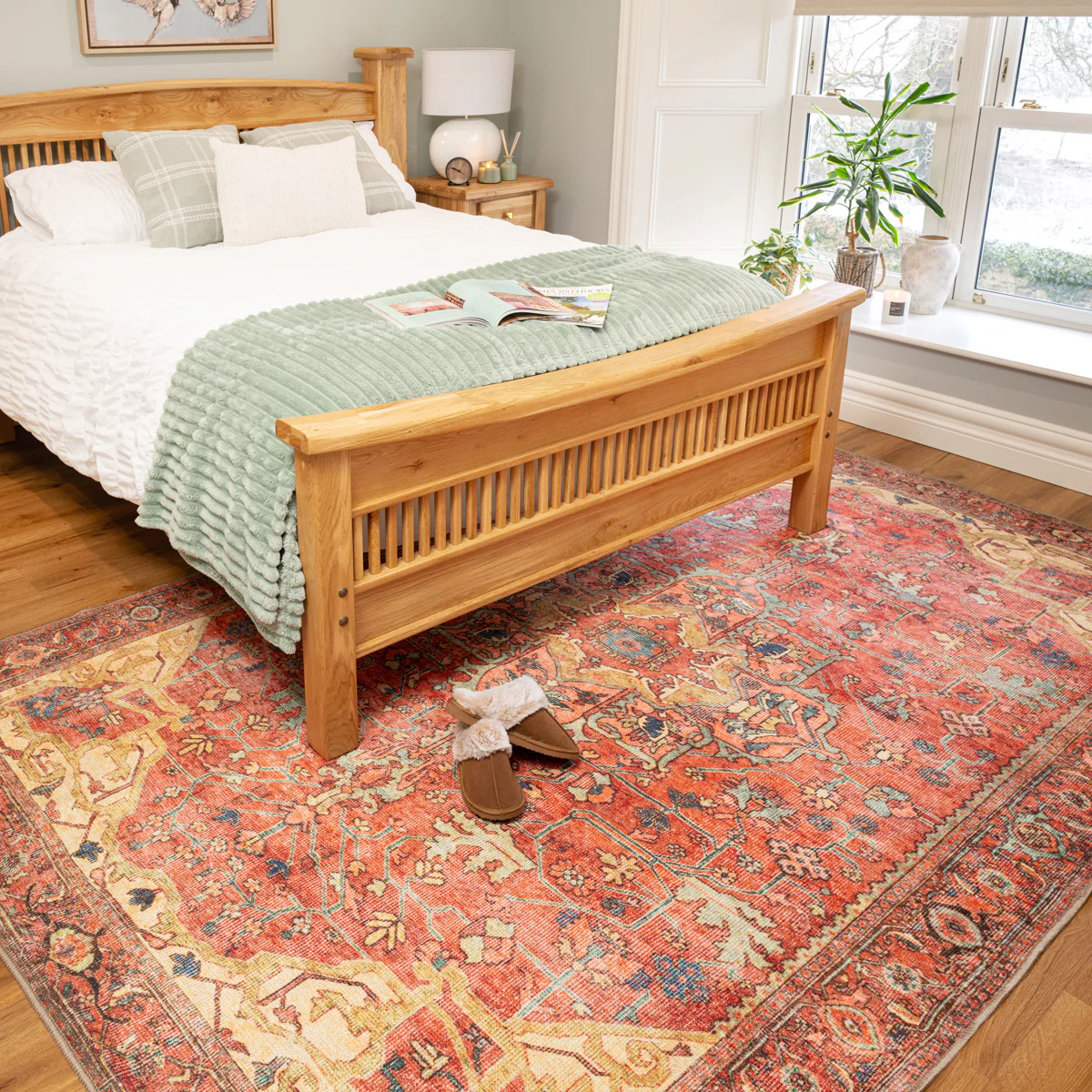Kashan Washable Terracotta Rug - Viv - Image 3