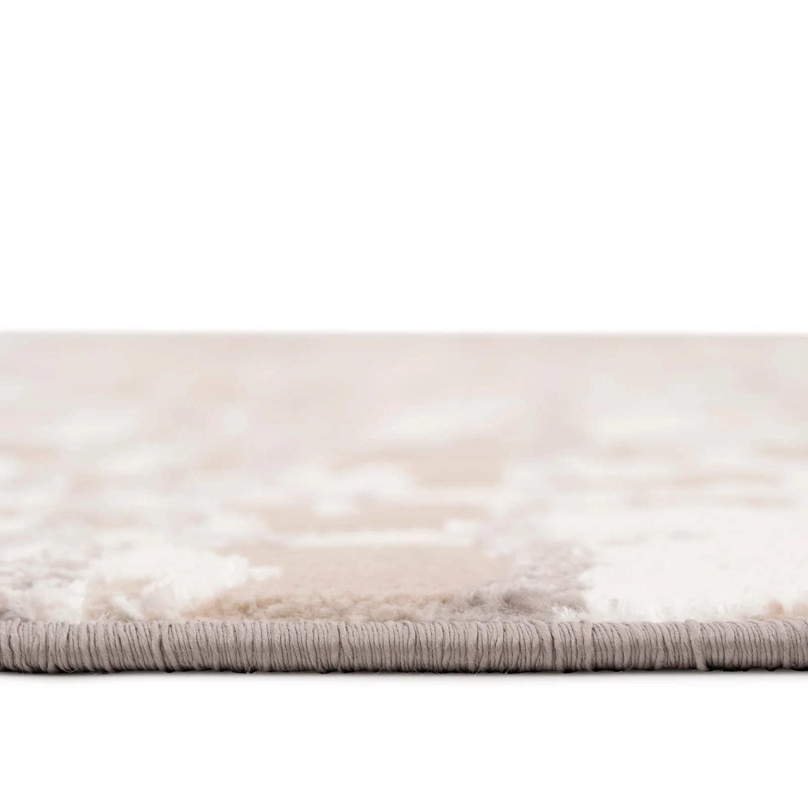 Distressed Linear Beige Silver Runner - Diora - Image 2