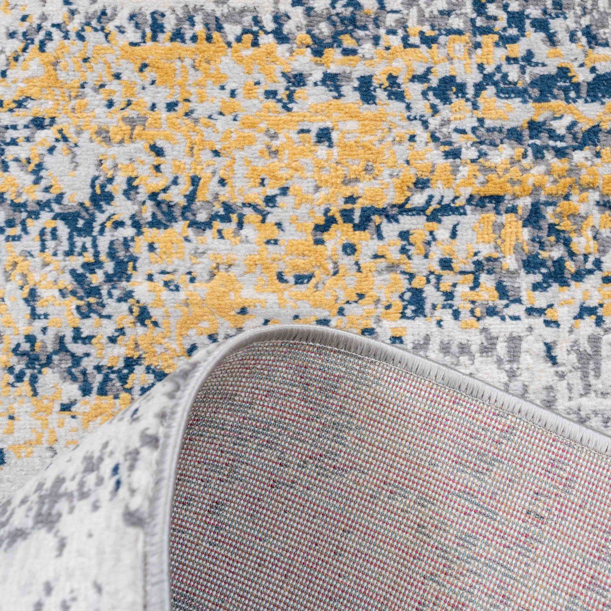 Distressed Ochre Yellow Pastel Soft Hall Runner Rug - Image 4