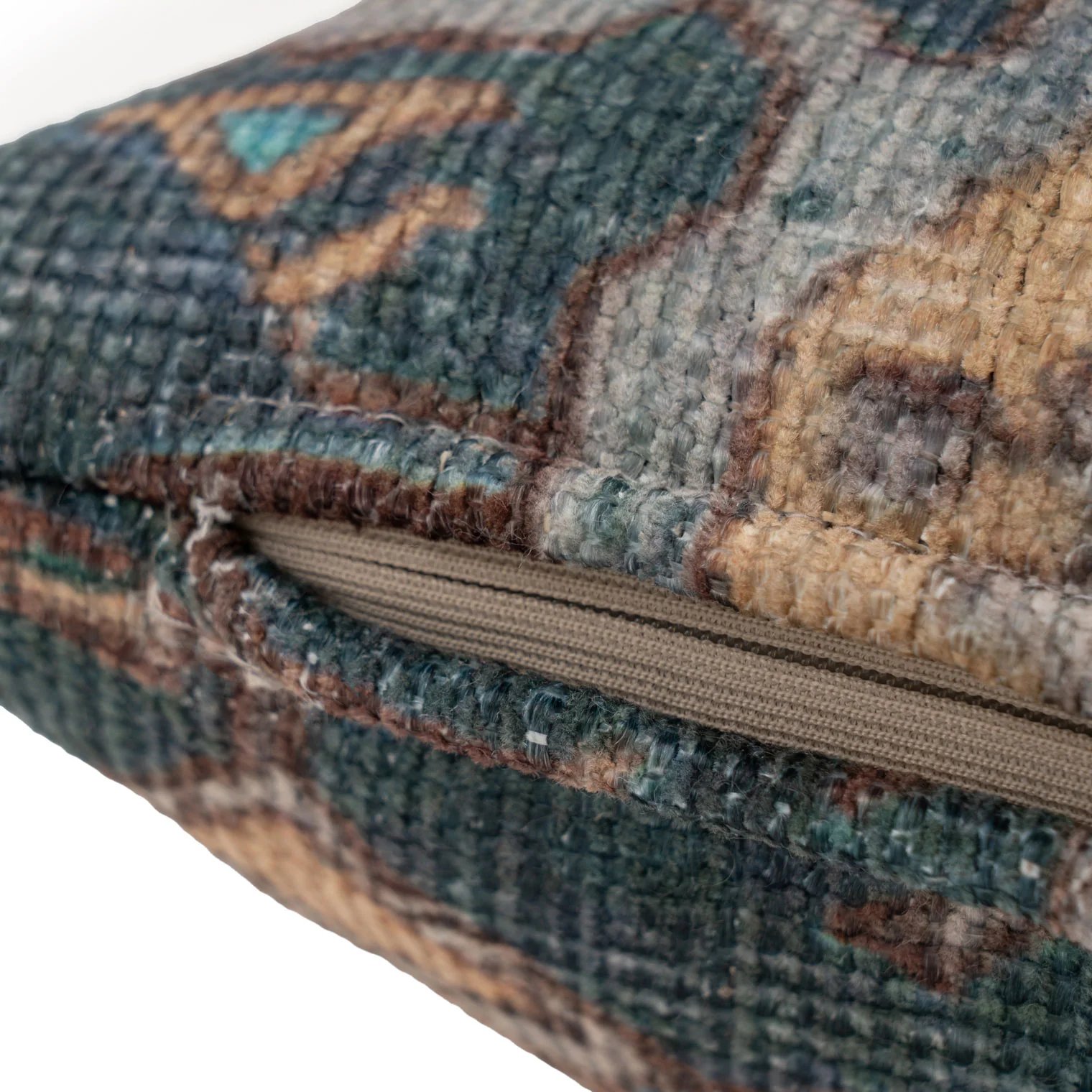 Distressed Teal Cushion Cover - Image 5