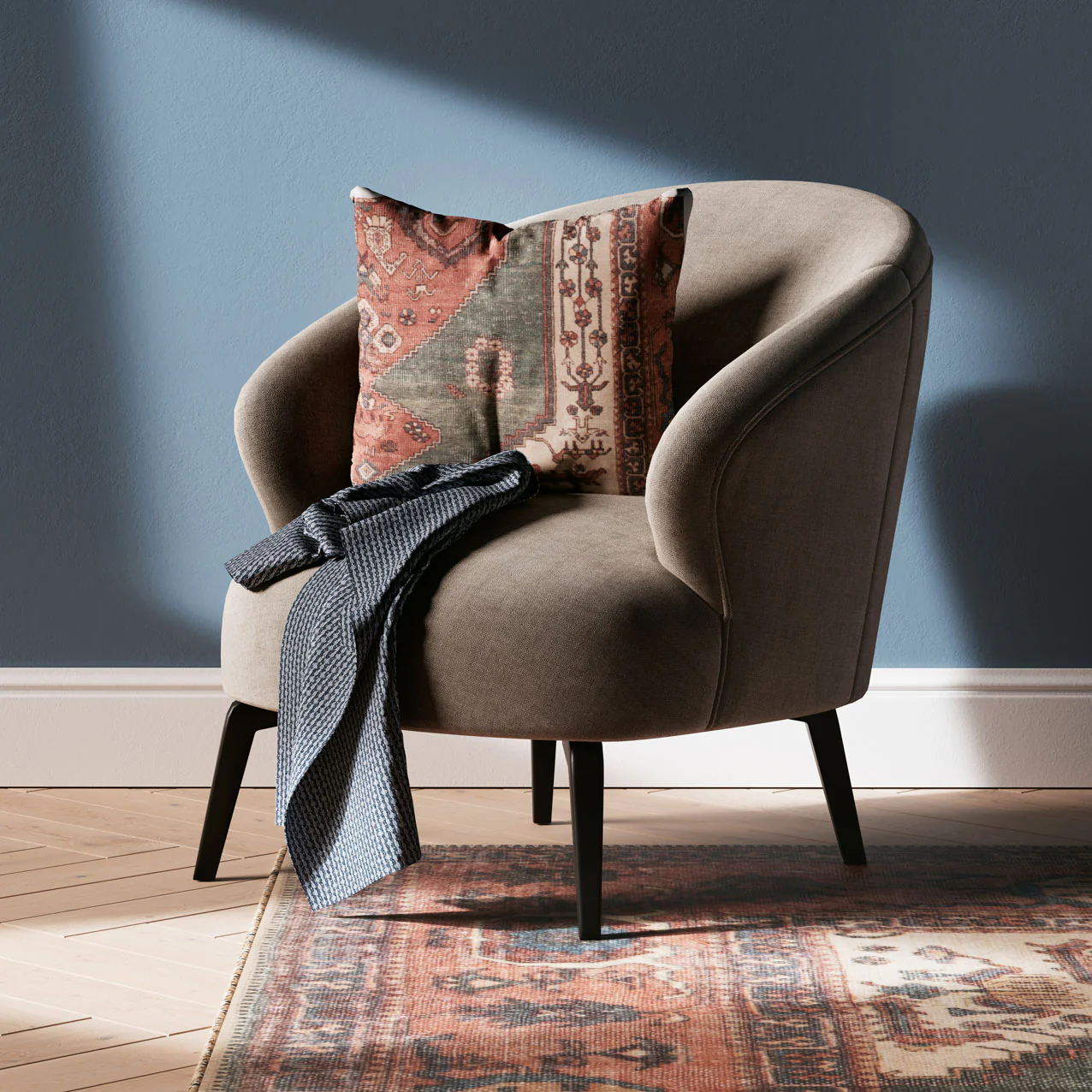 Distressed Terracotta Cushion Cover - Image 2