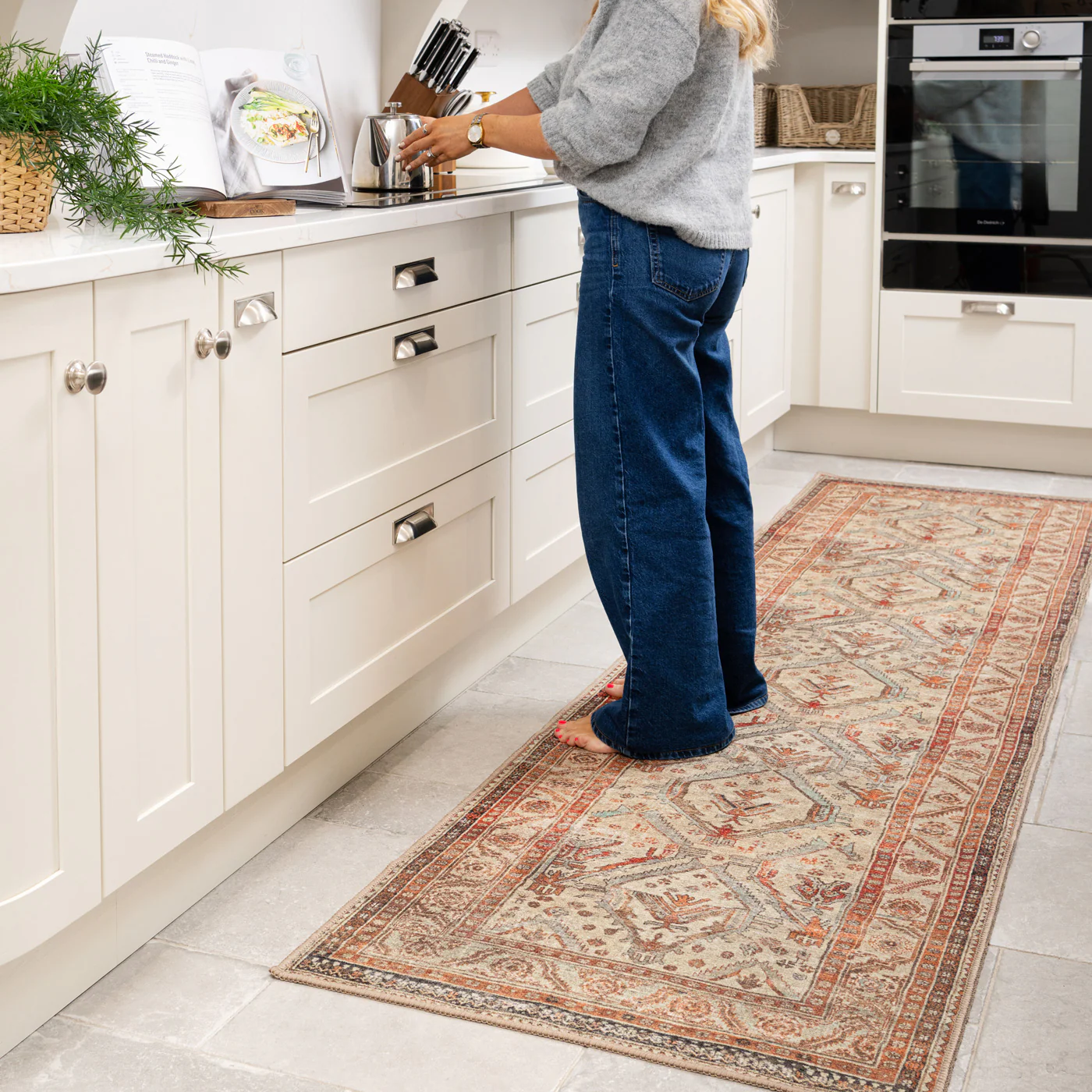 Distressed Terracotta Washable Runner - Rowe - Image 2