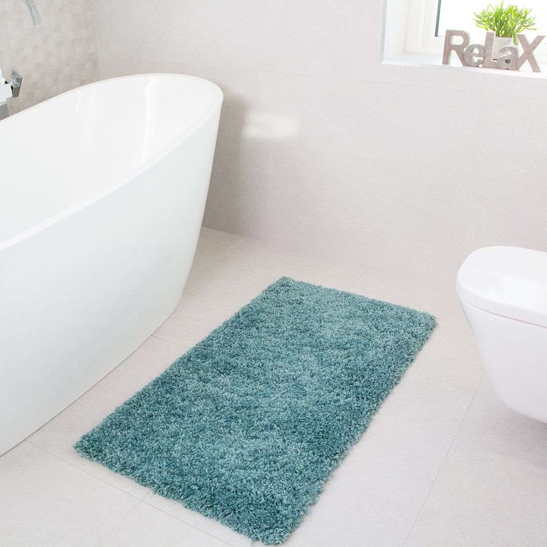 Duck Egg Shaggy Runner Rug - Image 5