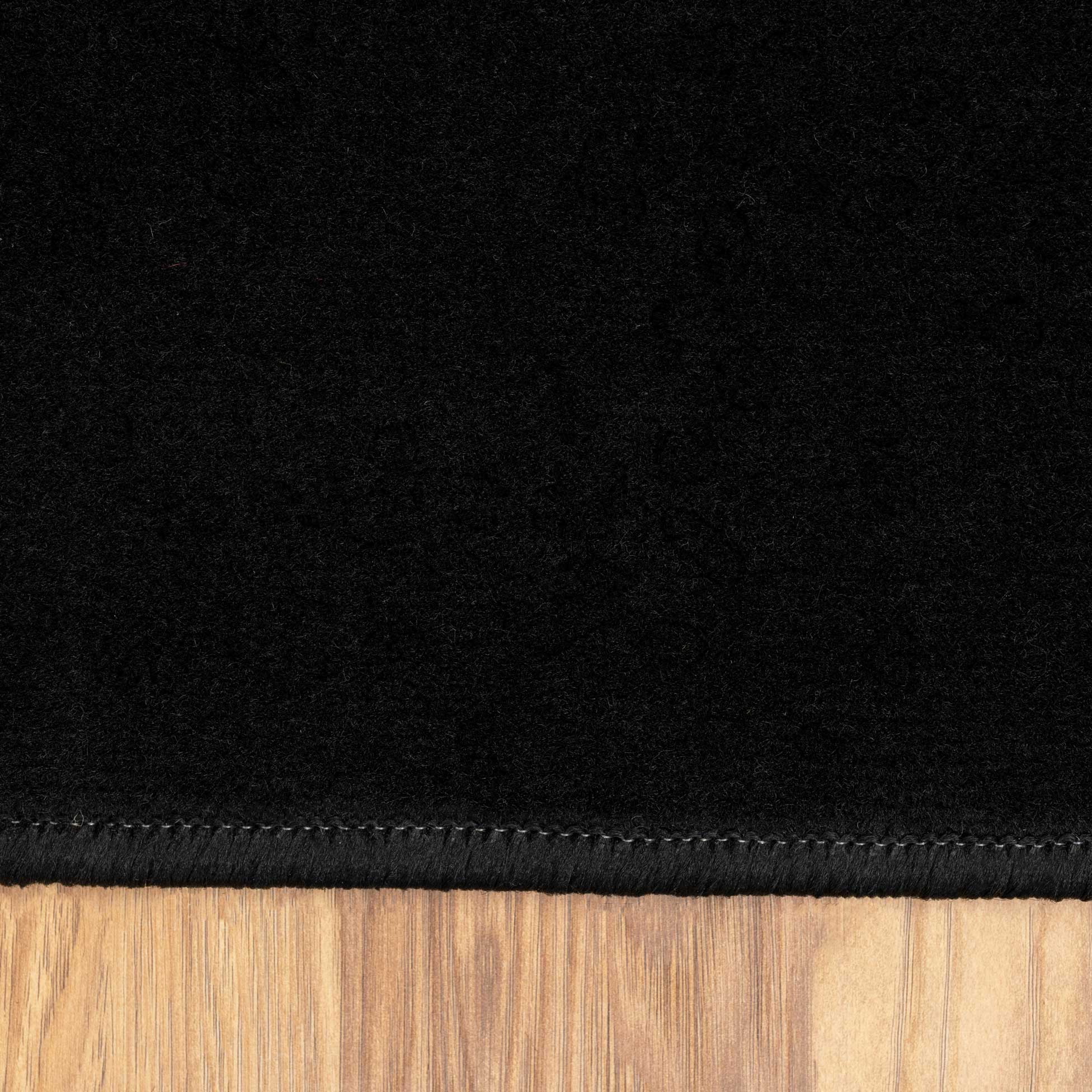 Geometric Bordered Black and Grey Rug - Image 5