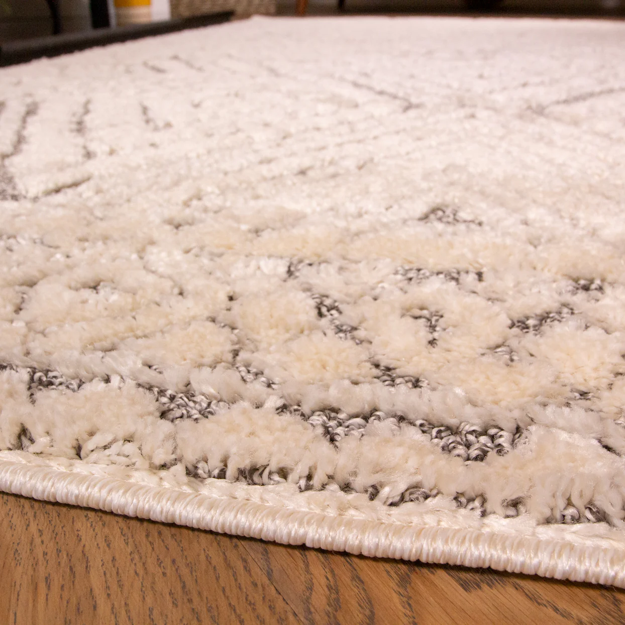 Grey Scandi Trellis Runner Rug - Image 2