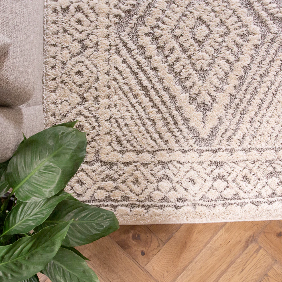 Grey Scandi Trellis Runner Rug - Image 4