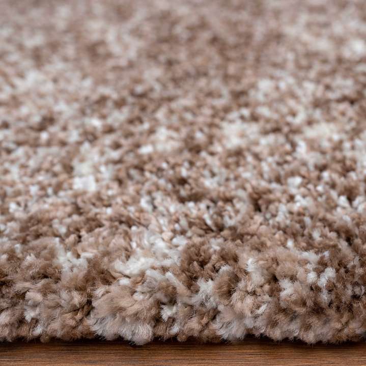 Light Brown Mottled Shaggy Living Room Rug - Image 4