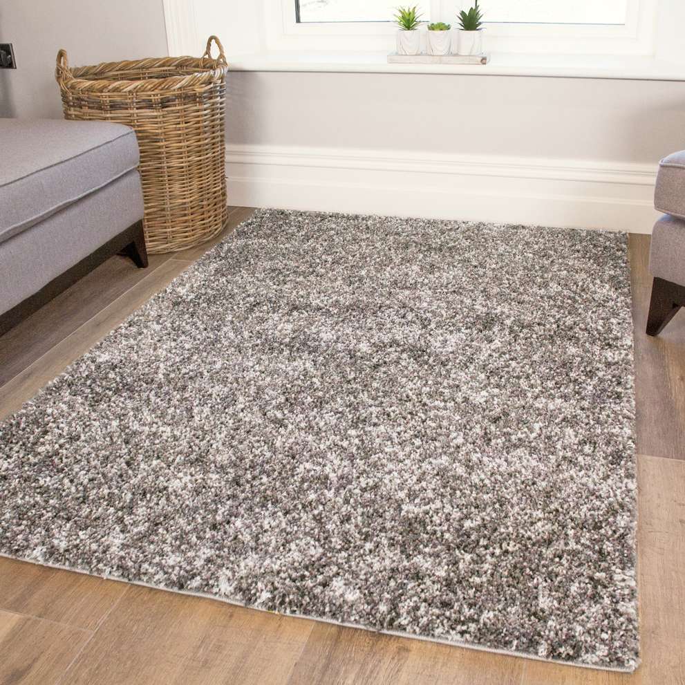 Luxurious Silver Shaggy Runner Hallway Rug - Image 6