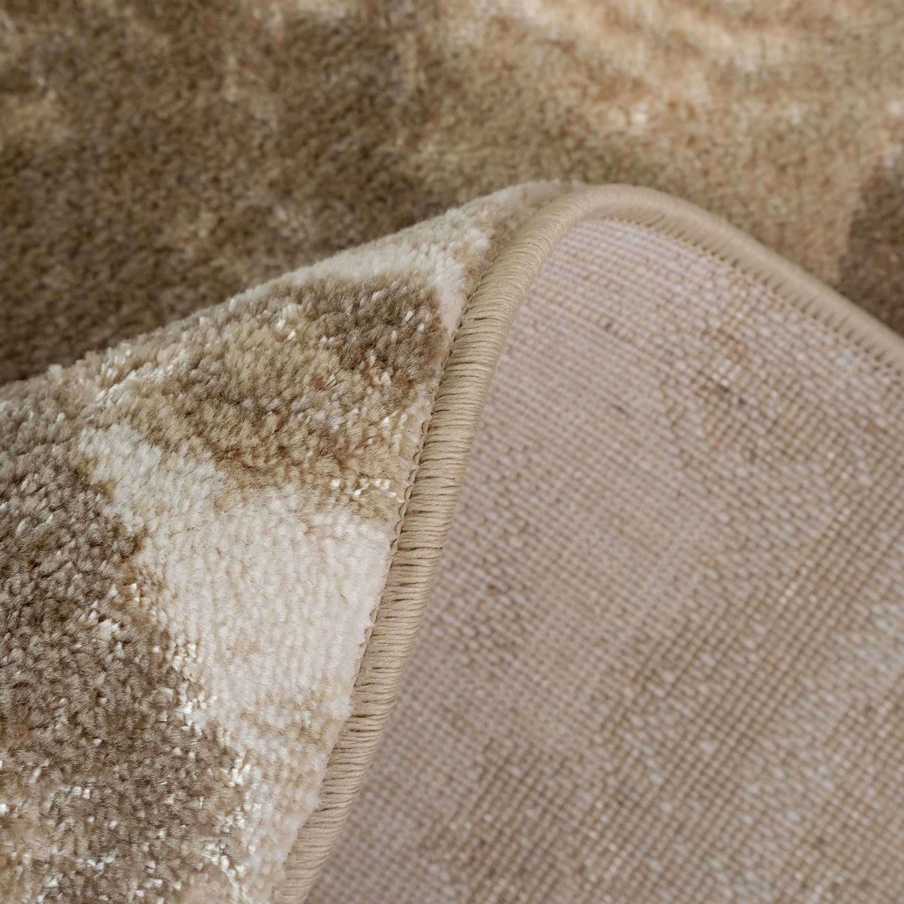 Modern Beige Textured Living Room Rug - Matki - Image 7