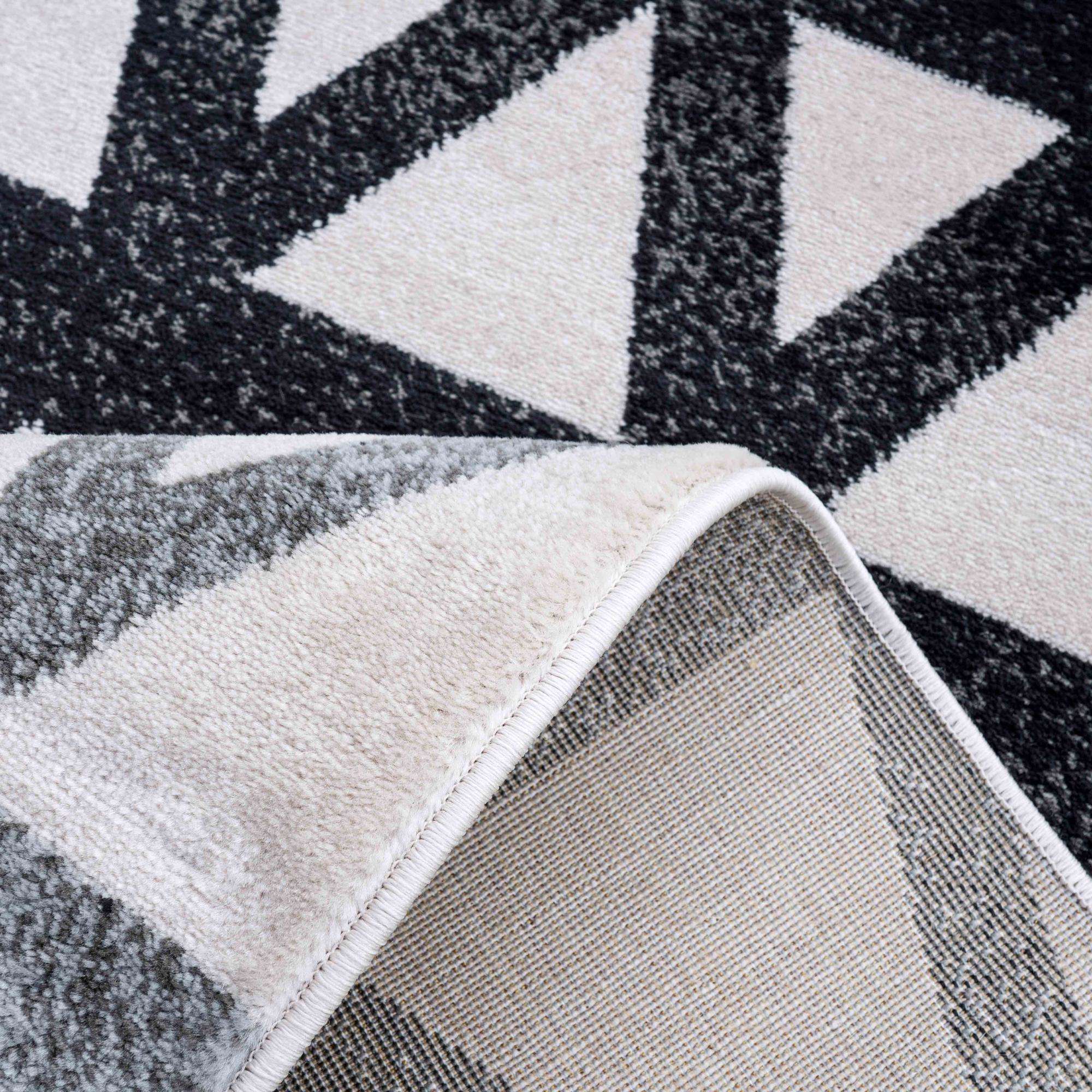 Modern Grey Geometric Triangle Living Room Rug - Powell - Image 9