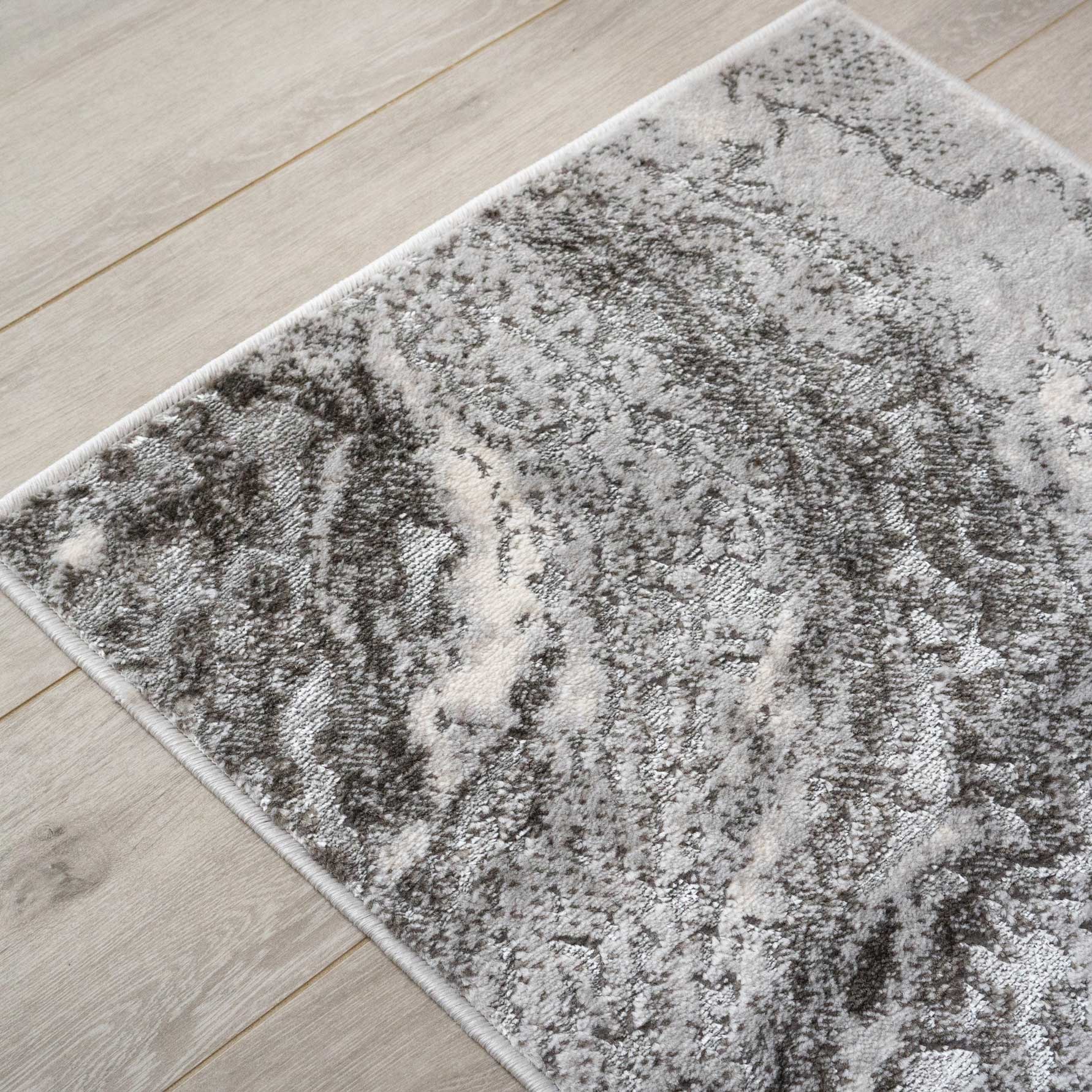 Modern Grey Textured Living Room Rug - Delta - Image 10