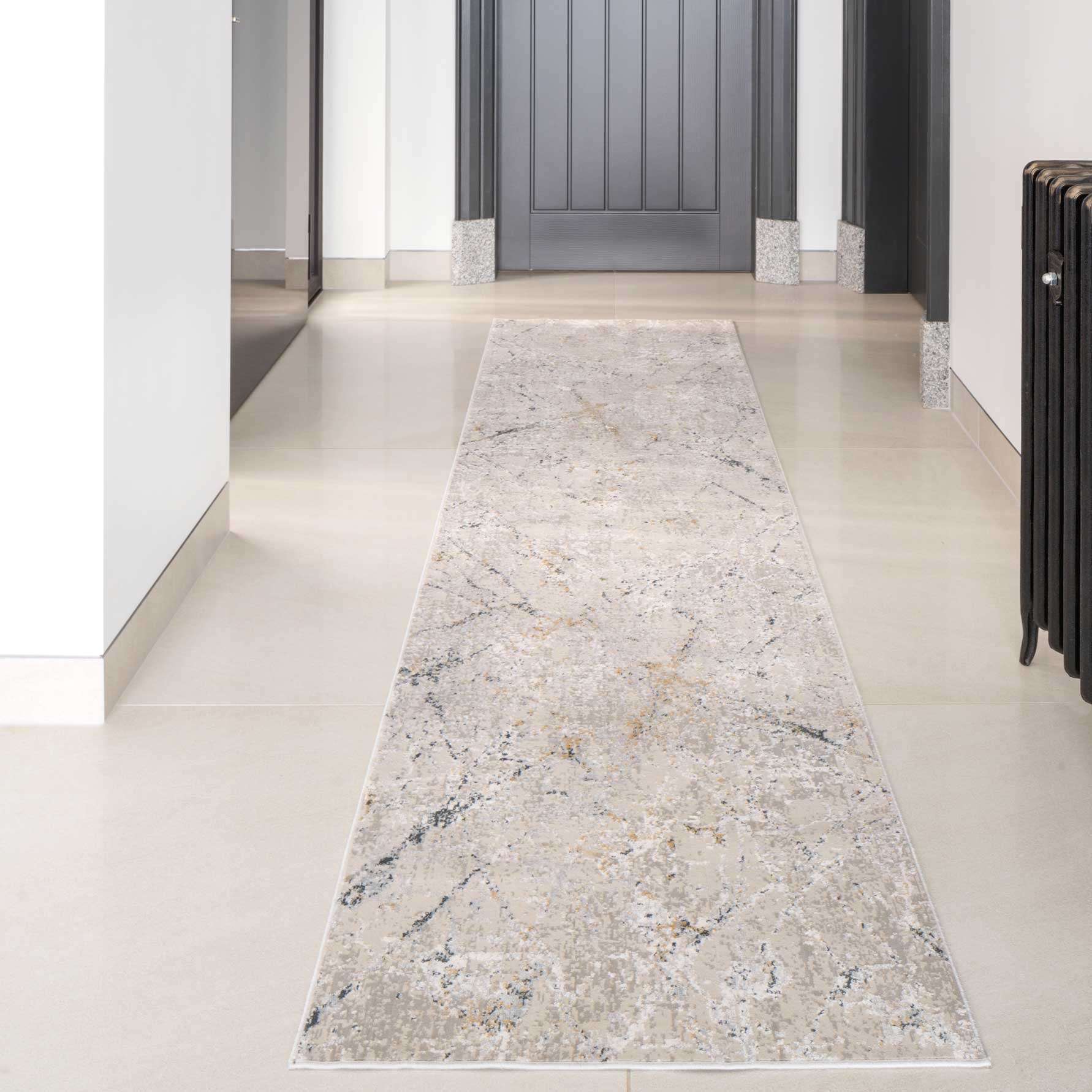 Modern Silver Abstract Living Room Rug - Vincent - Image 3