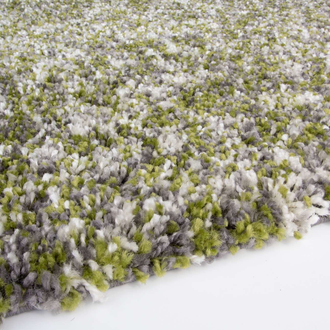 Mottled Dark Green Shaggy Rug for Living Room - Image 4