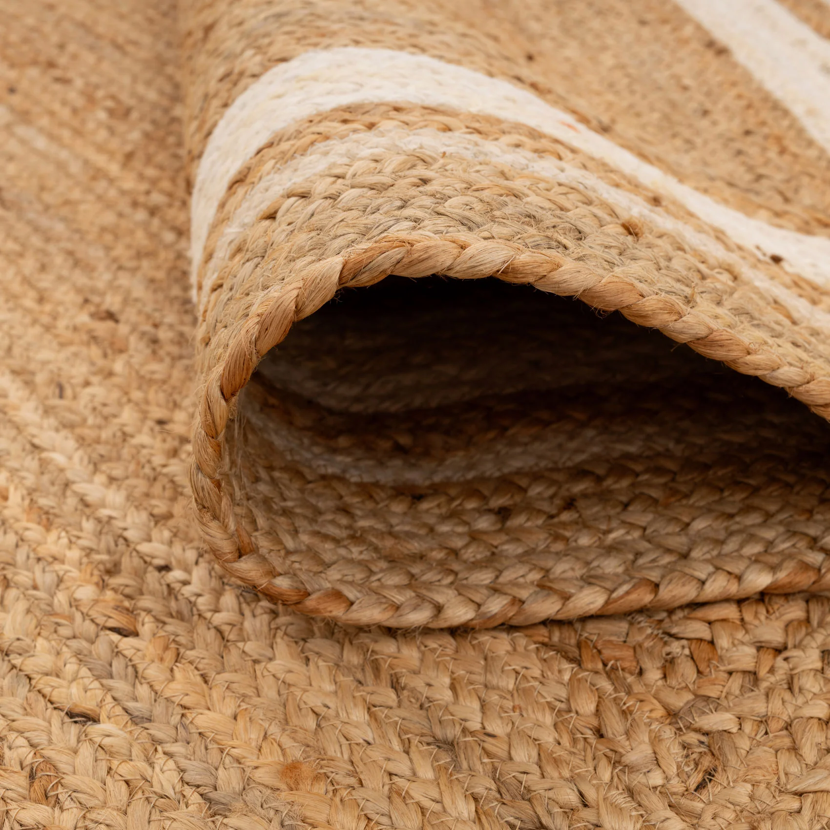 Natural Bordered Jute Runner Rug - Laurel - Image 9