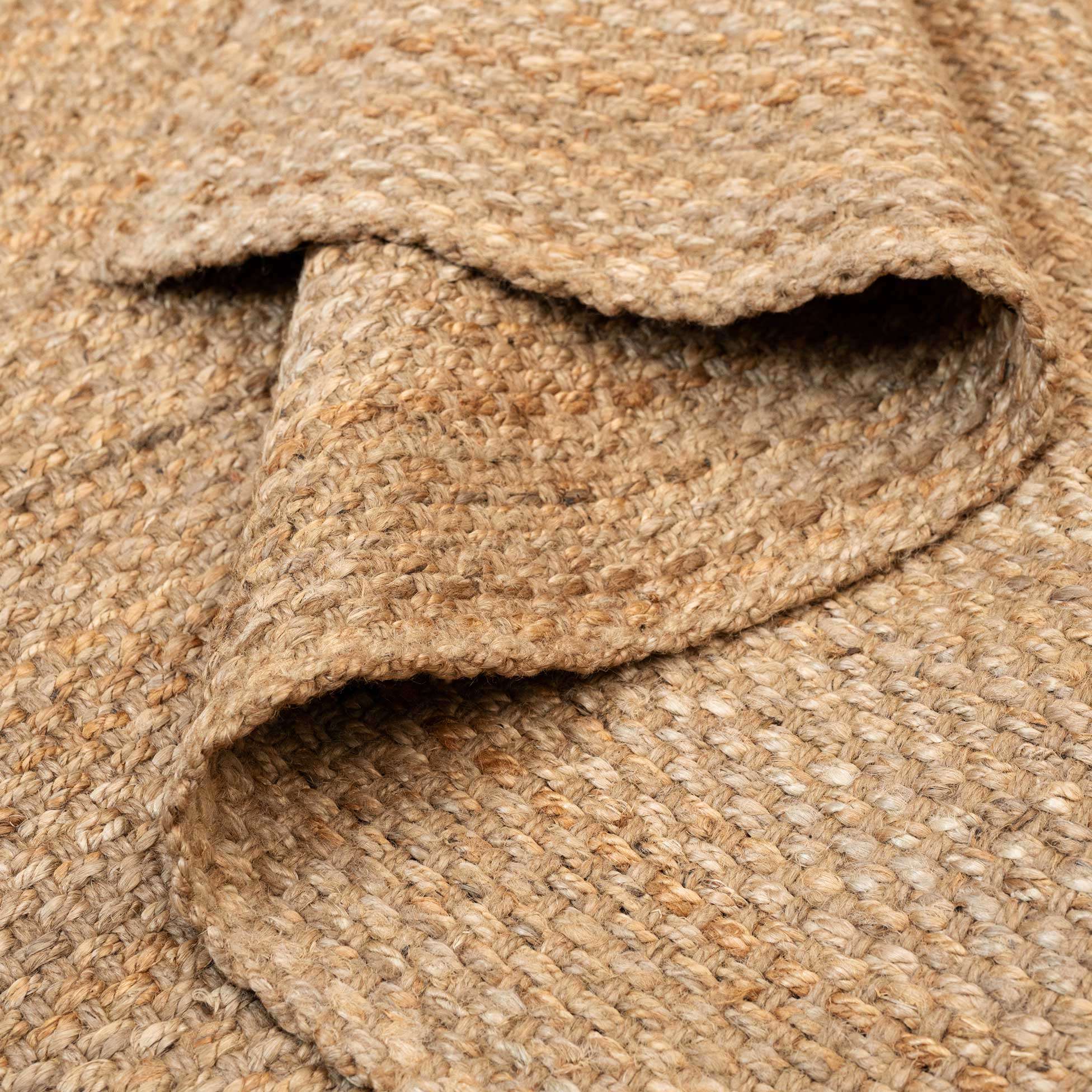 Natural Rustic Brown Bound Jute Rug - Panama - Image 4