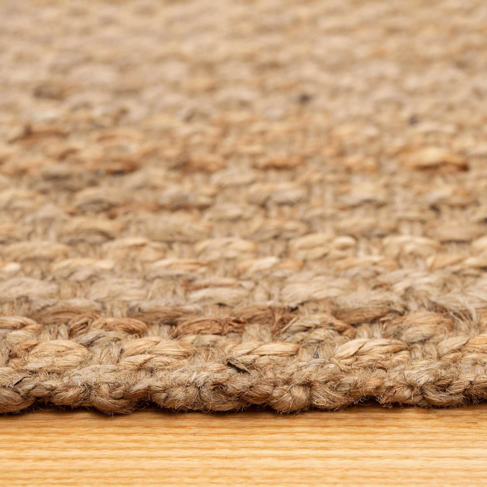Natural Rustic Brown Bound Jute Rug - Panama - Image 5