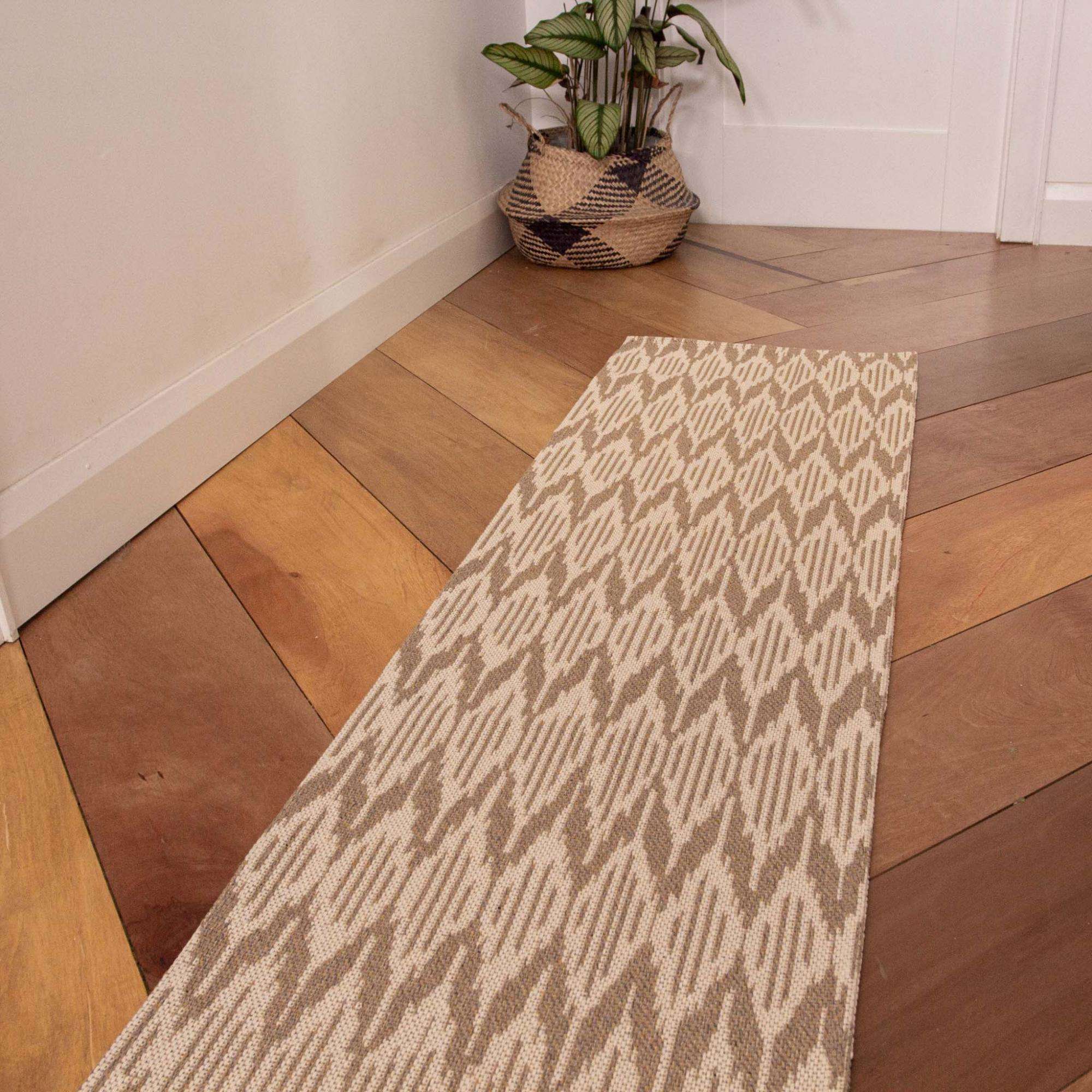 Natural Stripe Woven Sustainable Recycled Cotton Rug - Aden - Image 6