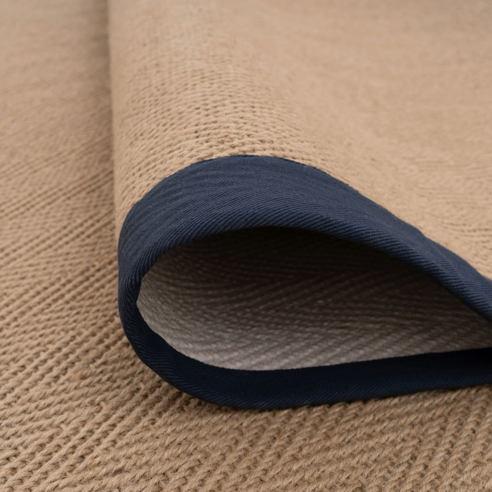 Navy Border Jute Runner Rug - Juliette Navy - Image 3