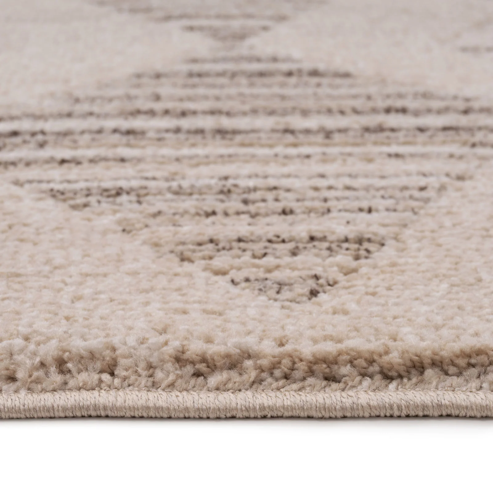 Neutral Diamond Pattern Area Rug - Lucas - Image 4