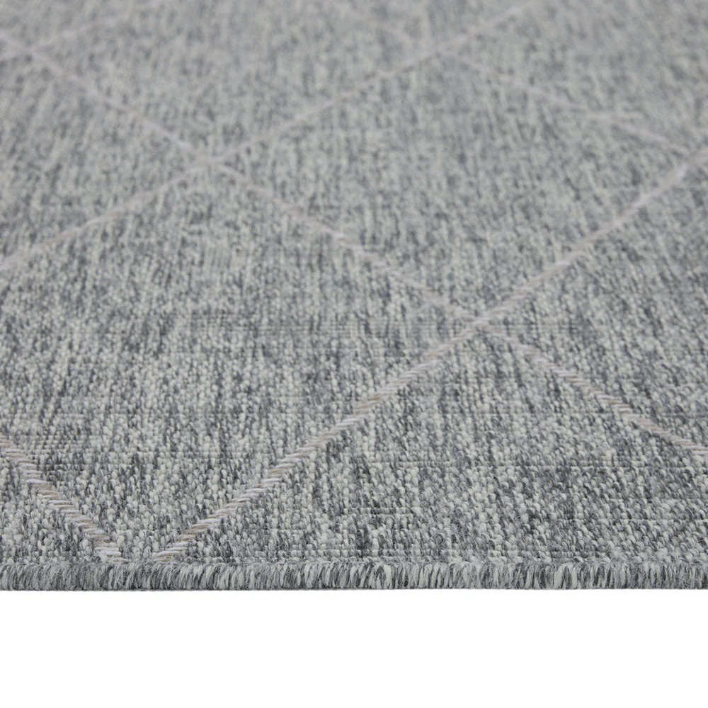 Neutral Trellis Living Room Rug - Mahoni - Image 7