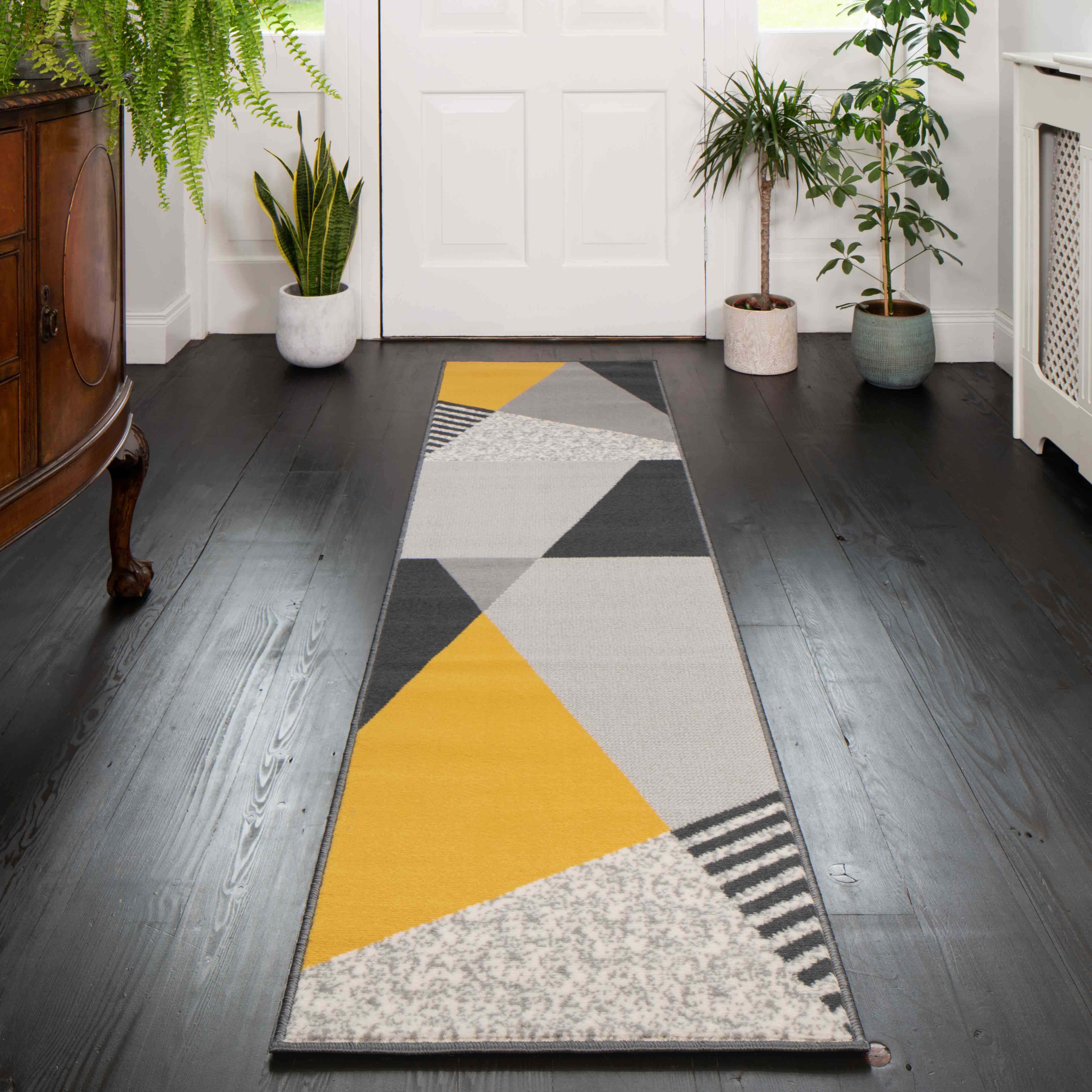 Ochre Grey Fractured Rug - Image 7
