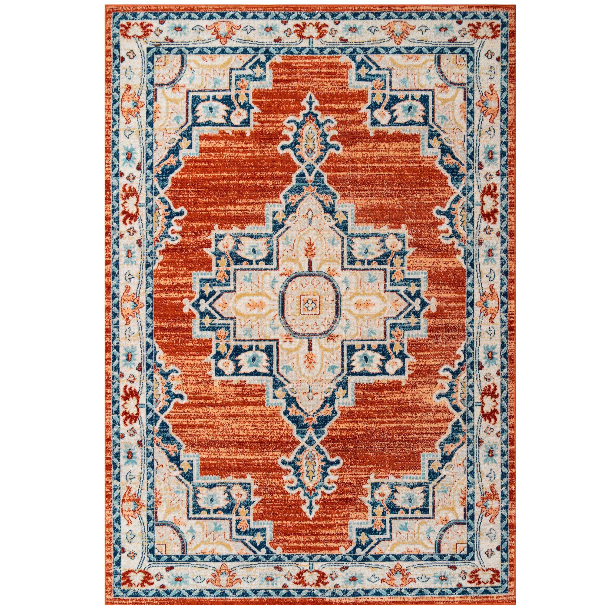 Terracotta Orange Oriental Area Rug - Antik - Image 4