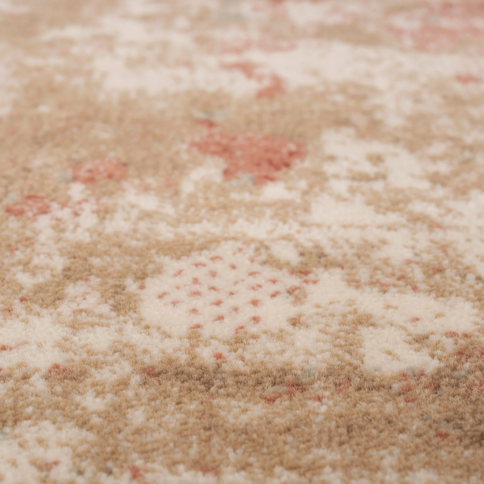 Plush Abstract Beige Orange Runner - Farah - Image 5