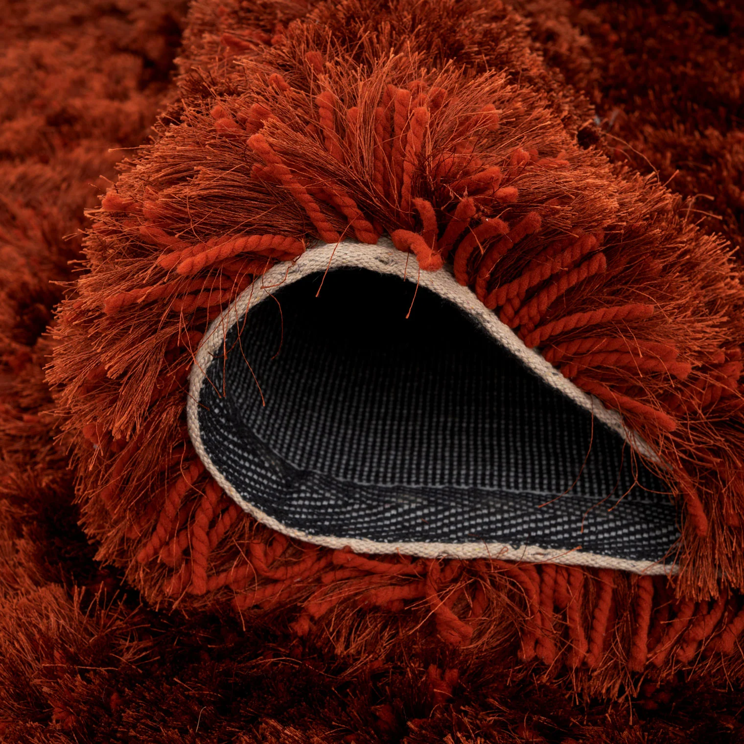 Plush Soft Rust Orange Shaggy Rug - Zia - Image 10