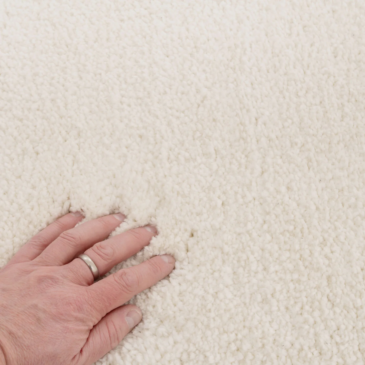 Premium Cream Shaggy Runner Rug - Lace - Image 6