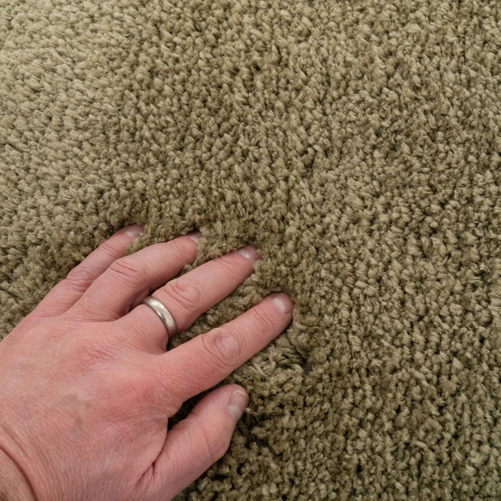 Premium Sage Green Shaggy Circle Rug - Sage - Image 8