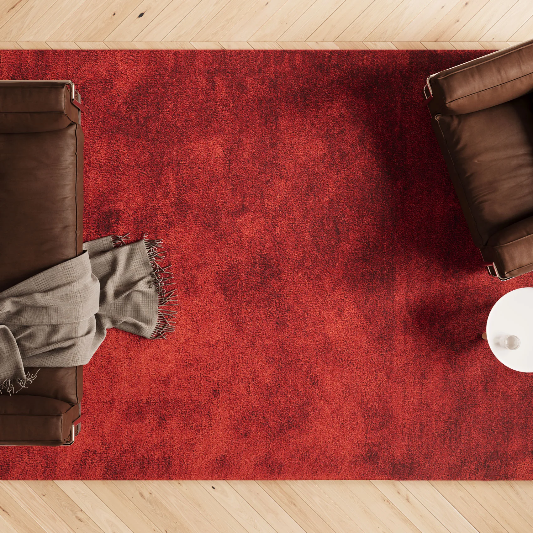 Premium Terracotta Shaggy Rug - Sienna - Image 5