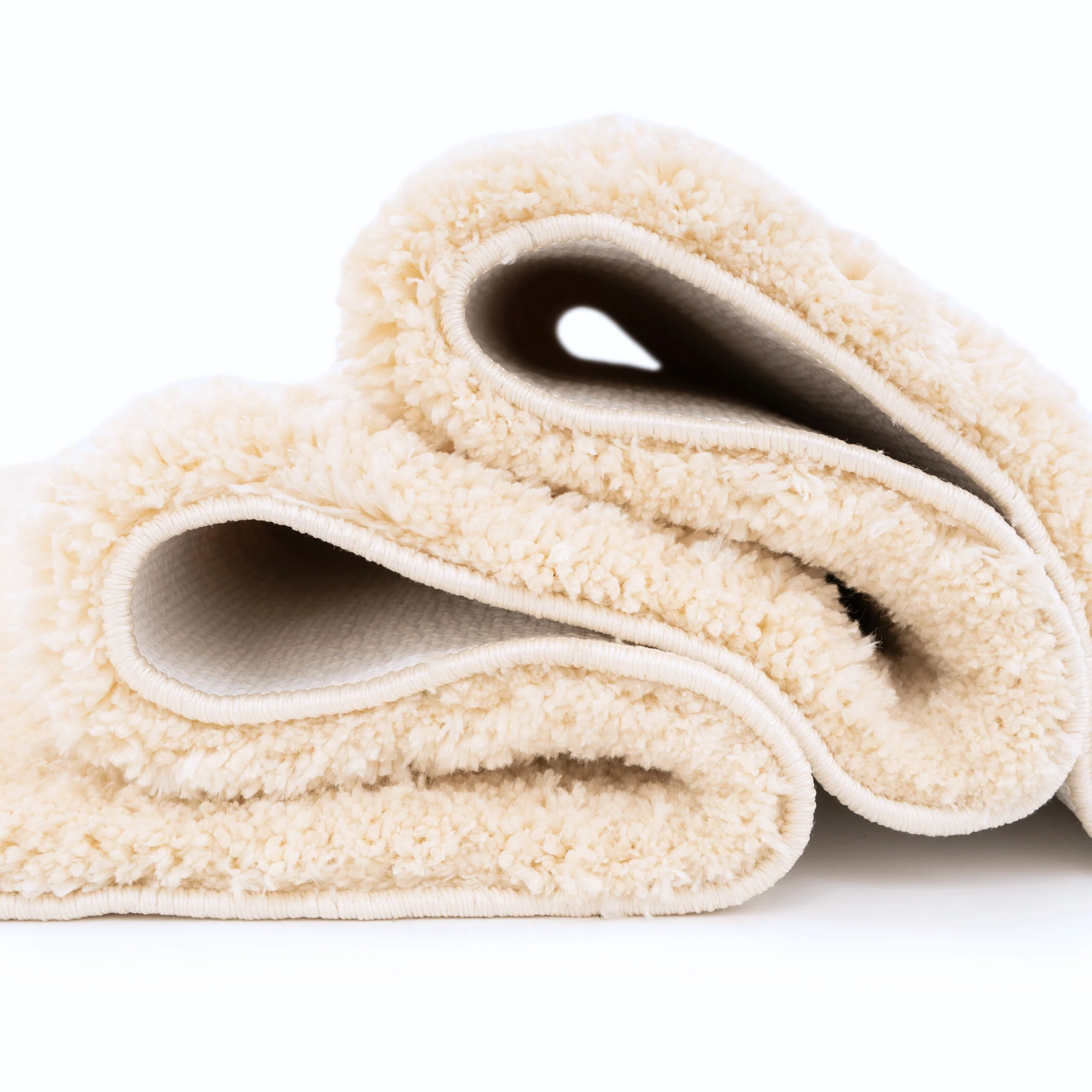 Premium Washable Shaggy Cream Rug - Image 7