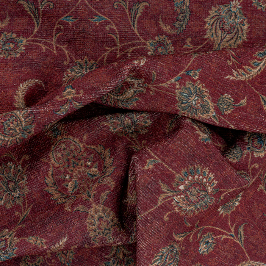 Red Elegant Washable Runner Rug - Talia - Image 9