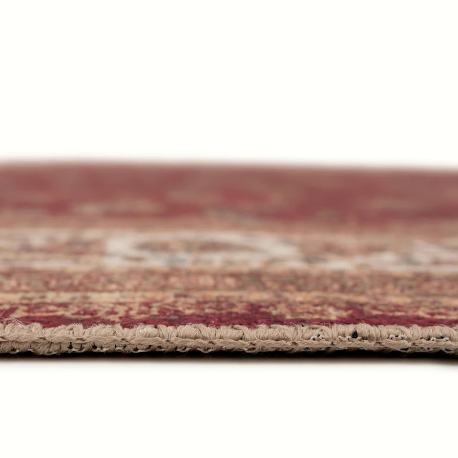 Red Elegant Washable Runner Rug - Talia - Image 2