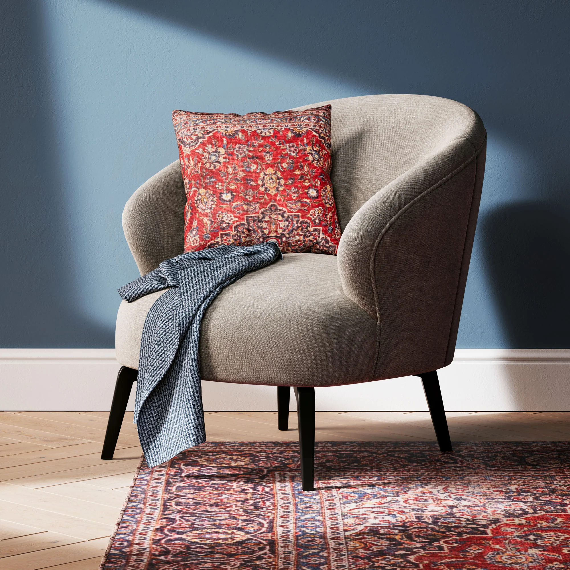 Red Oriental Cushion Cover - Image 2